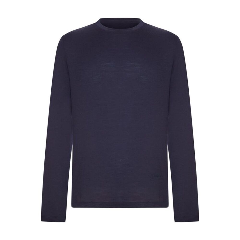 Herno Men Crew Neck Long Sleeved Sweater With Tone-On-Tone Logo